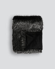 Load image into Gallery viewer, FAUX FUR THROW EBONY PLUME