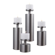 Load image into Gallery viewer, XLGE SILVER CANDLEHOLDER
