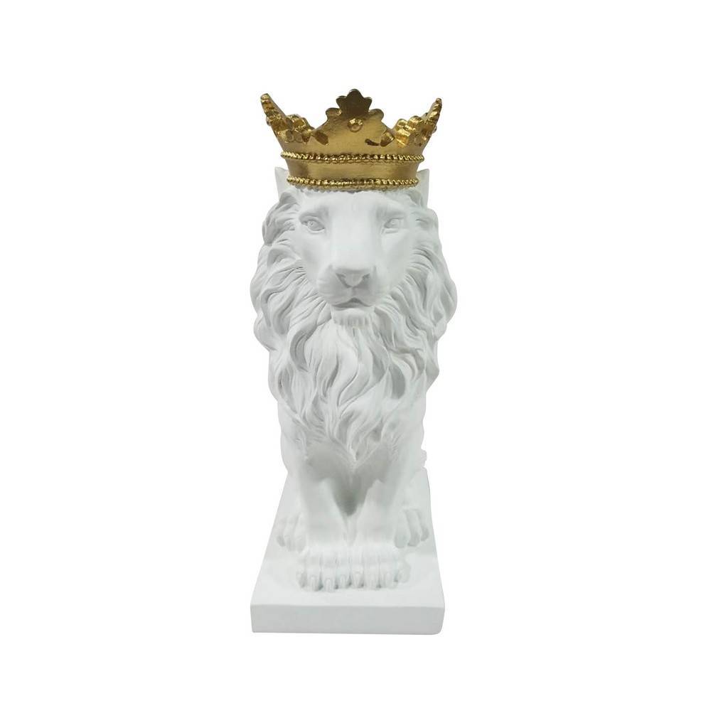 WHITE LION WITH CROWN 14