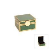 CALISTA GLASS GREEN GOLD JEWEL BOX SML