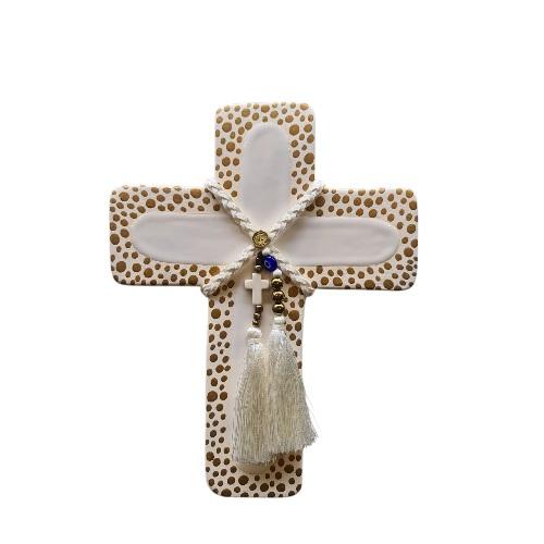 MEDIUM CROSS GOLDENE WHITE SPOT