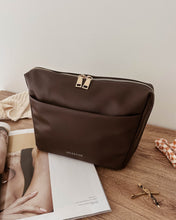 Load image into Gallery viewer, VANESSA COSMETIC BAG - CHOCOLATE
