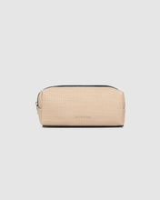 Load image into Gallery viewer, BRIANNA MAKE UP BAG NATURAL/BLACK

