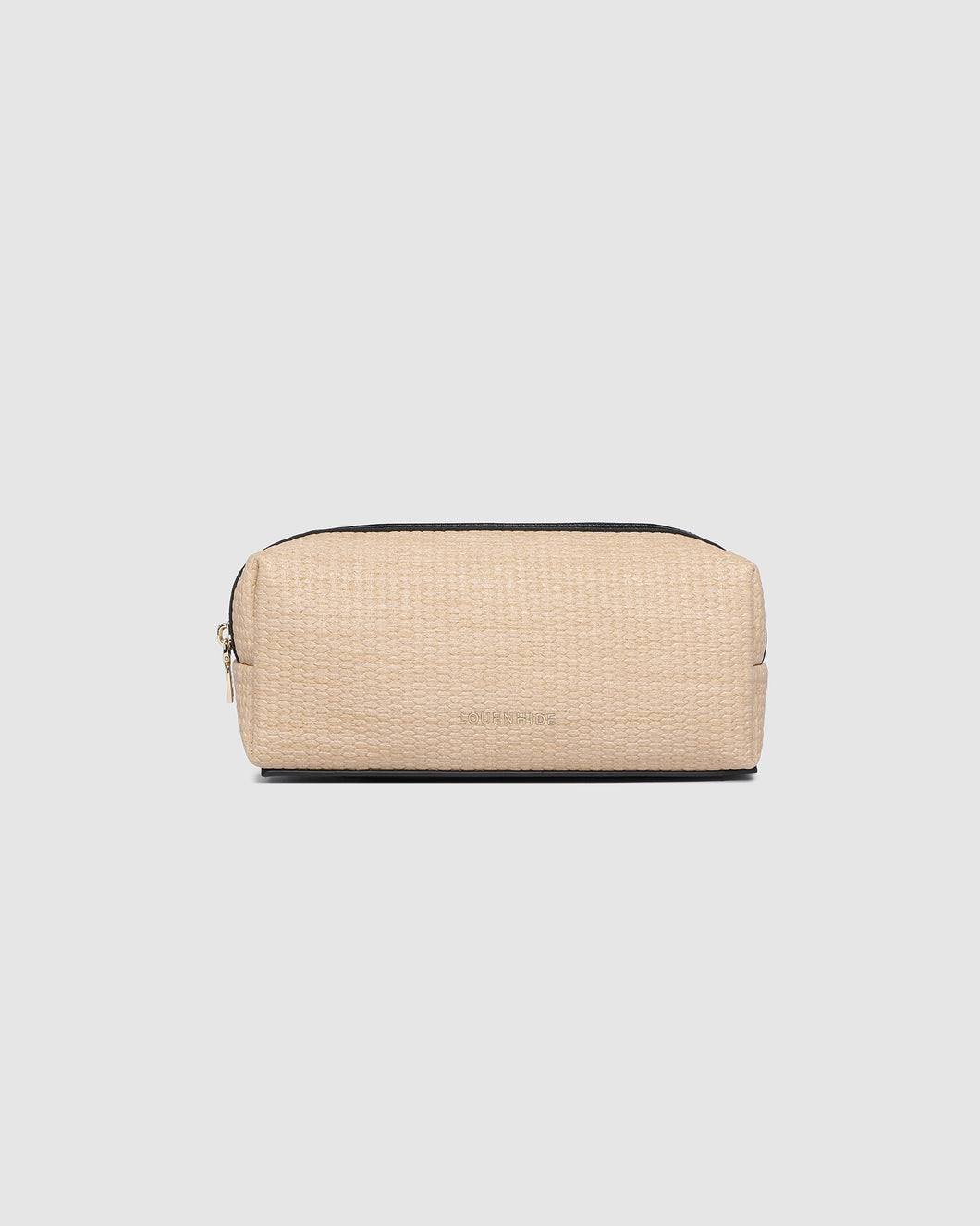 BRIANNA MAKE UP BAG NATURAL/BLACK