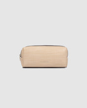 Load image into Gallery viewer, BRIANNA MAKE UP BAG NATURAL/CHOCOLATE
