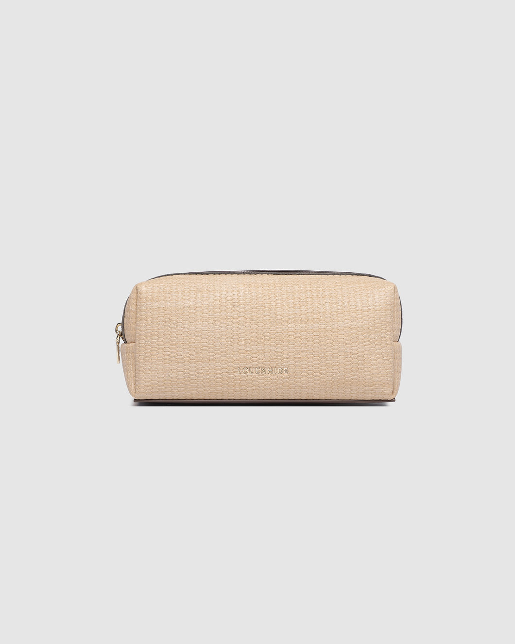 BRIANNA MAKE UP BAG NATURAL/CHOCOLATE