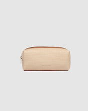 Load image into Gallery viewer, BRIANNA MAKE UP BAG NATURAL/TAN
