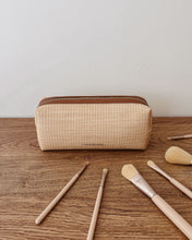 Load image into Gallery viewer, BRIANNA MAKE UP BAG NATURAL/TAN
