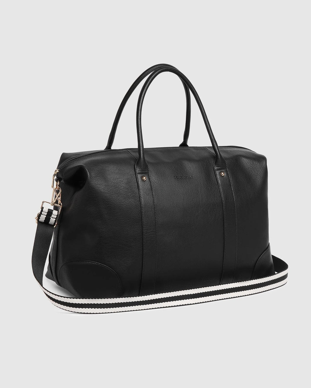 ALEXIS BLACK STRIPE WEEKENDER