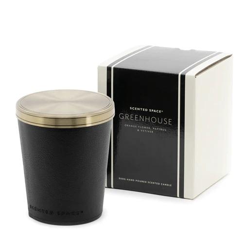 GREENHOUSE LEATHER CANDLE 900G