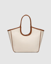 Load image into Gallery viewer, ALEXANDRA TOTE BAG - CANVAS/TAN
