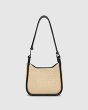 Load image into Gallery viewer, CLARE SHOULDER BAG - RAFFIA BLACK

