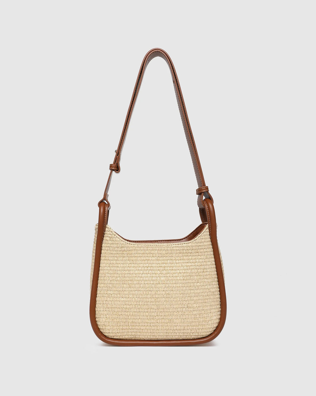 CLARE SHOULDER BAG - RAFFIA TAN