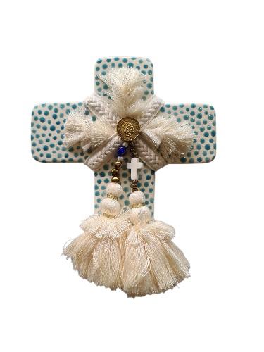 MEDIUM CROSS HERMES TURQ SPOTS