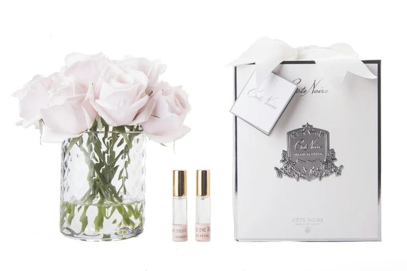 FRENCH PINK ROSE - CLEAR HERRINGBONE GLA