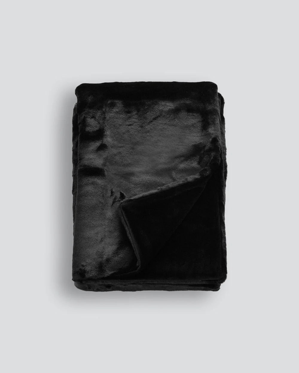 FAUX FUR THROW BLACK PANTHER
