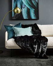 Load image into Gallery viewer, FAUX FUR THROW BLACK TIGER 150X180
