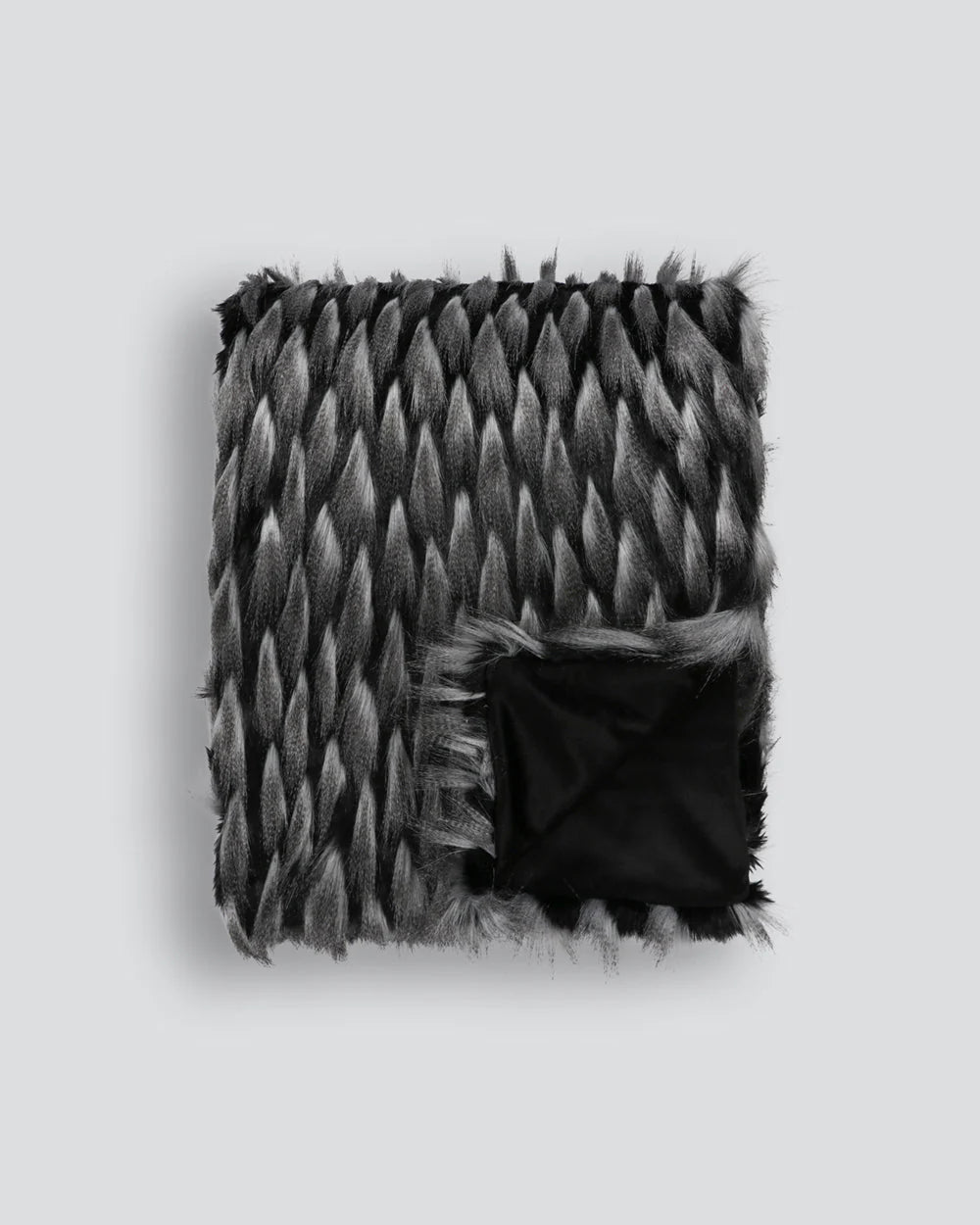FAUX FUR THROW GUINEA FOWL