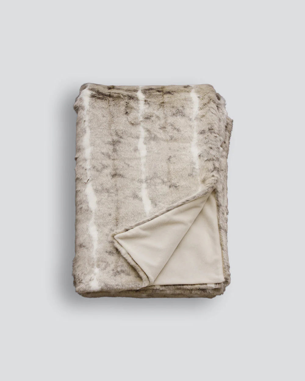 FAUX FUR THROW MOUNTAIN RABBIT