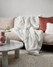 Load image into Gallery viewer, FAUX FUR THROW POLAR BEAR
