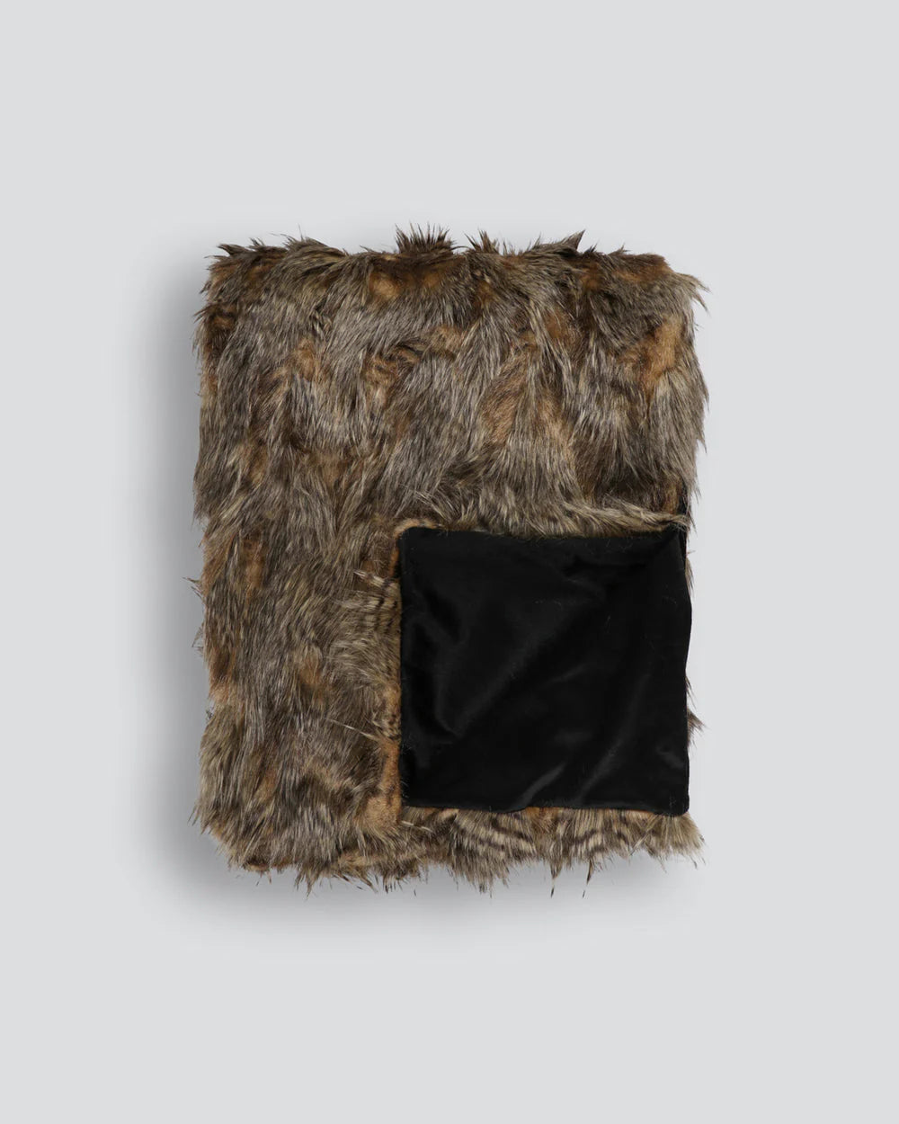 FAUX FUR THROW RED FOX 150X180