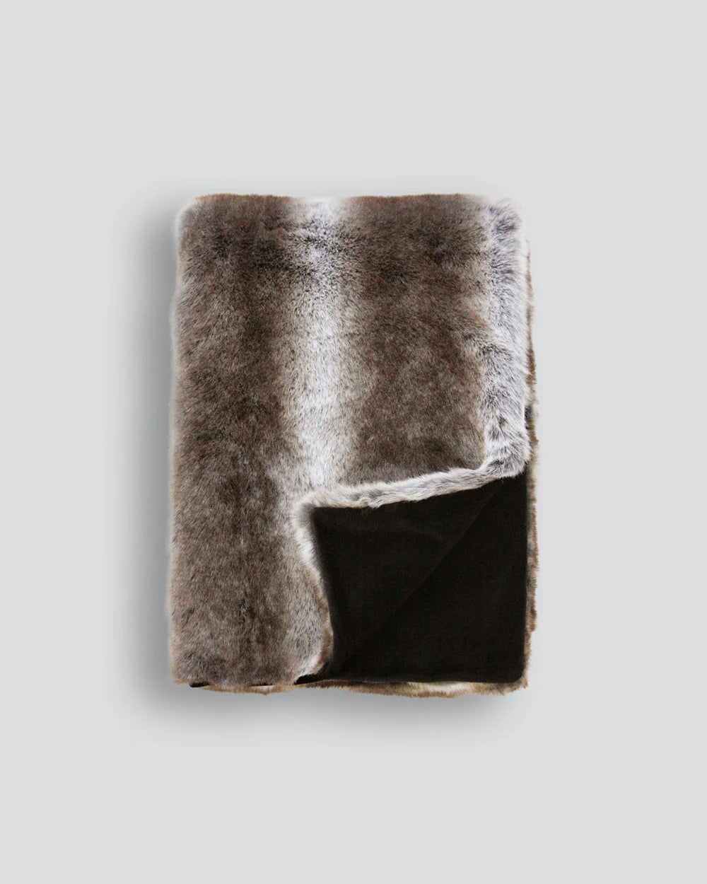 FAUX FUR THROW STRIPPED ELK