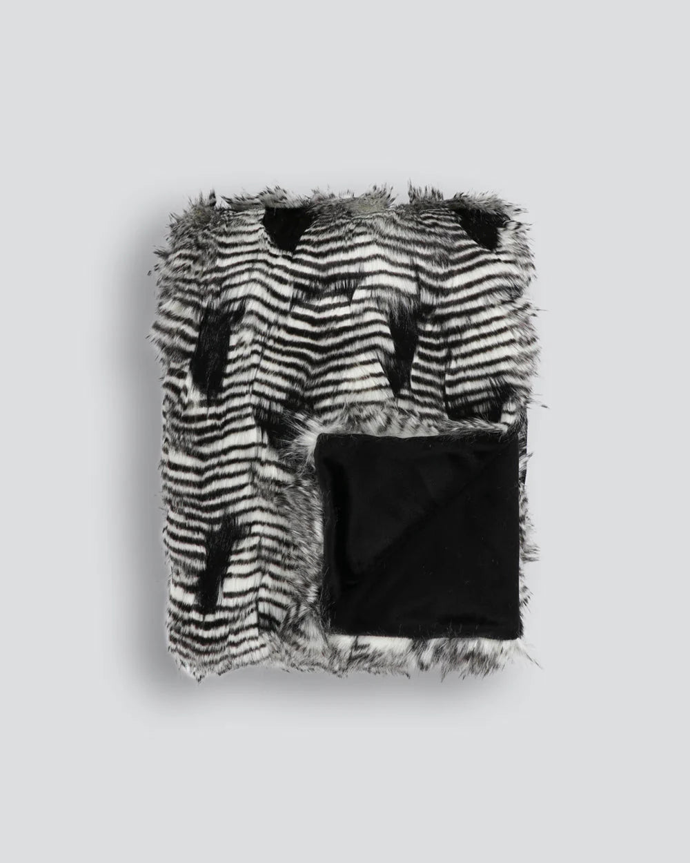 FAUX FUR THROW SILVER PHEASANT 150X180