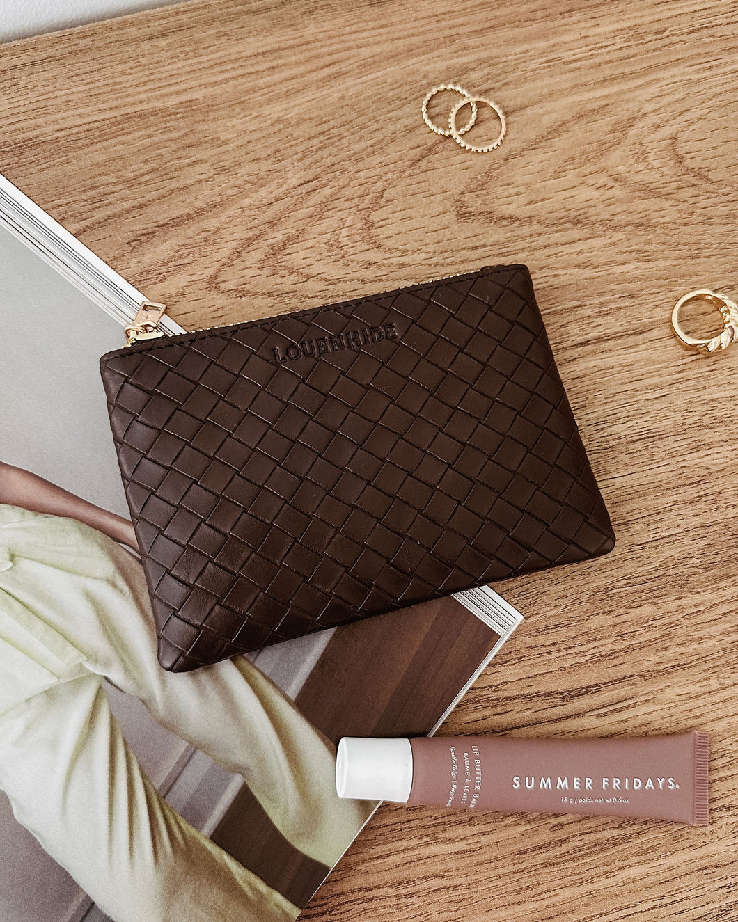 KUTA PURSE WOVEN CHOCOLATE