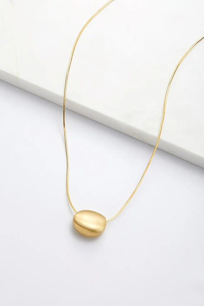 STEPH BRUSHED GOLD NECKLACE