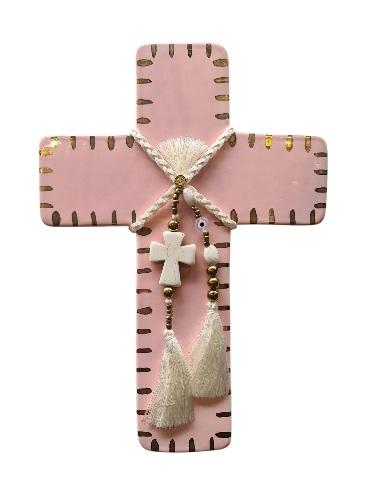 LARGE CROSS MIDAS PINK