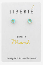 Load image into Gallery viewer, MARCH AQUA CRYSTAL STUD
