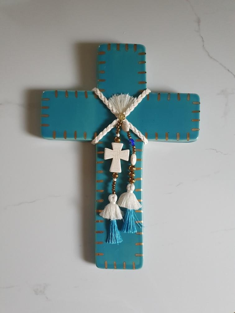 LARGE CROSS MIDAS TURQUOISE