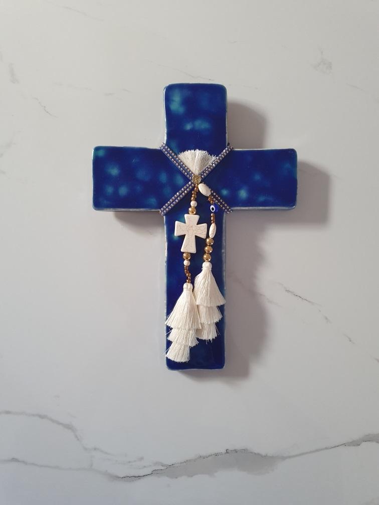 LARGE CROSS ZOE COBALT