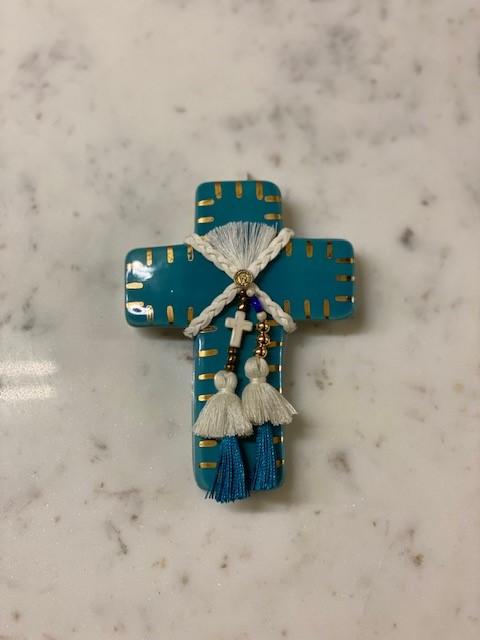 SMALL CROSS MIDAS TURQUOISE