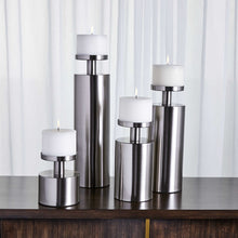 Load image into Gallery viewer, LGE SILVER CANDLEHOLDER
