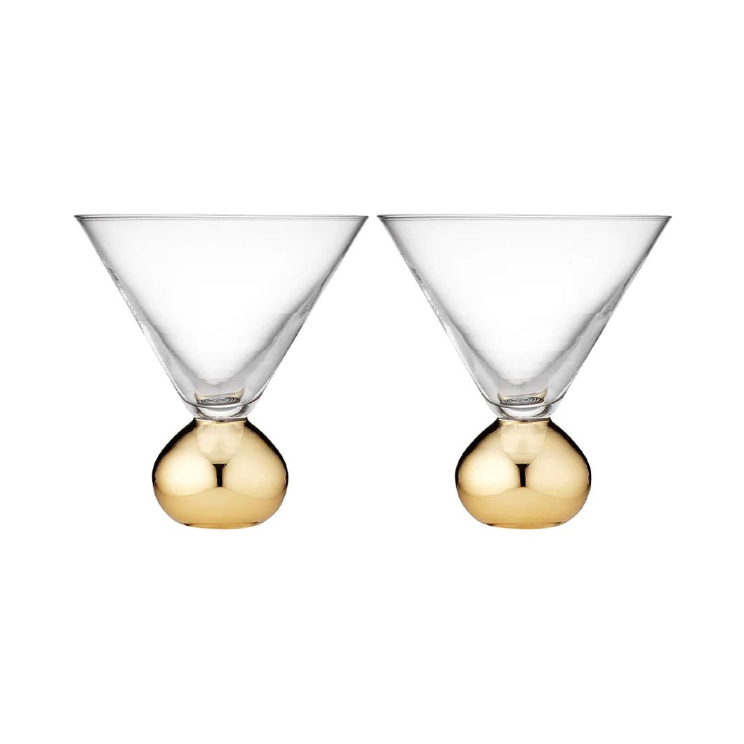 ASTRID GOLD S/2 MARTINI GLASS