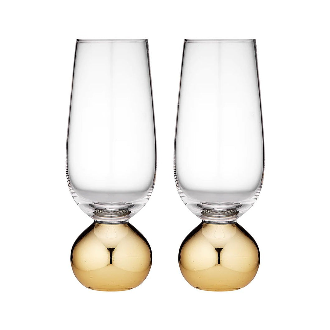 ASTRID GOLD S/2 CHAMPAGNE GLASS